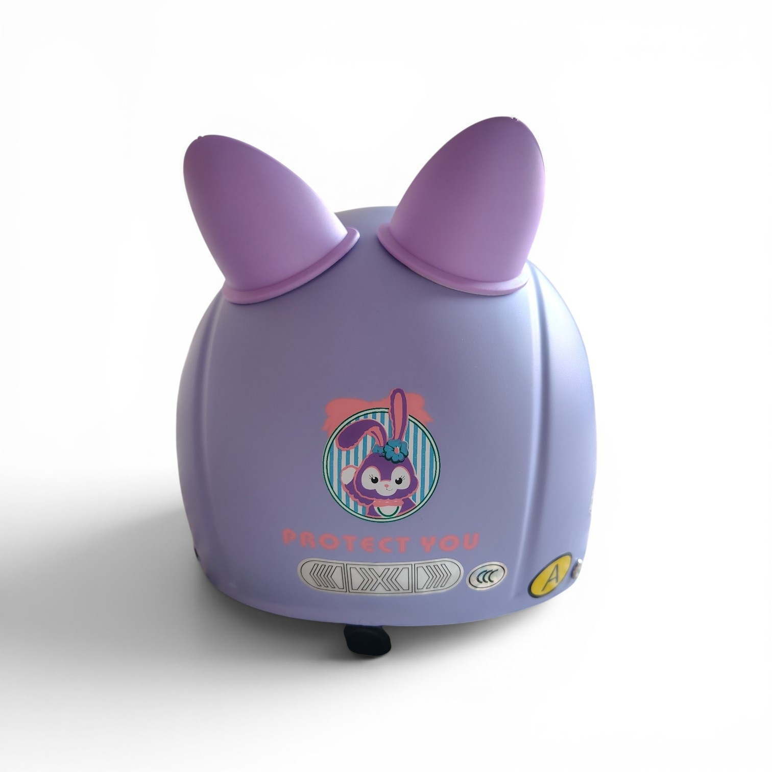 Casco infantil presentacion conejo vista trasera